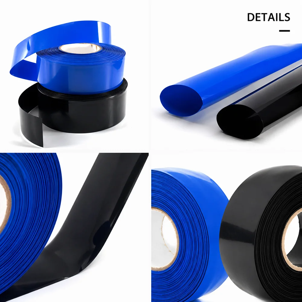 Blue&Black PVC Heat Shrink Tube Width 320~500mm Acid alkali/grease/insulation flame-retardant waterproof sleeve