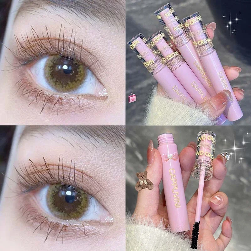 Zijdevezel Mascara Lash 3D Zwarte Mascara Waterproof Niet-vlekkende Wimperverlenging Dikke Curling Verlenging Wimpers Cosmetische