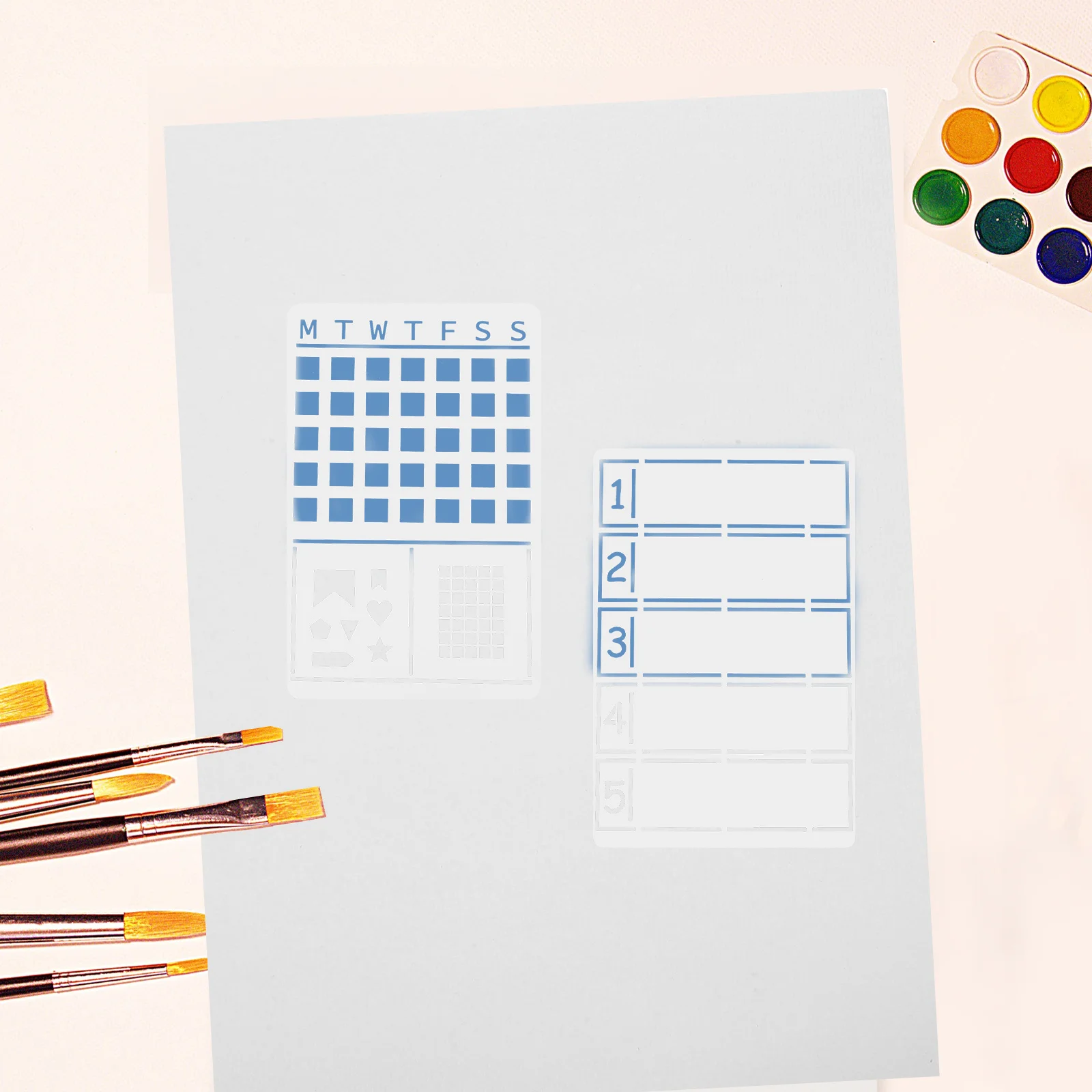 

16Pcs Drawing Stencils Painting Templates Journal DIY Craft Hollow-Out Design Multi-Function Creative Painting Tools for Wall