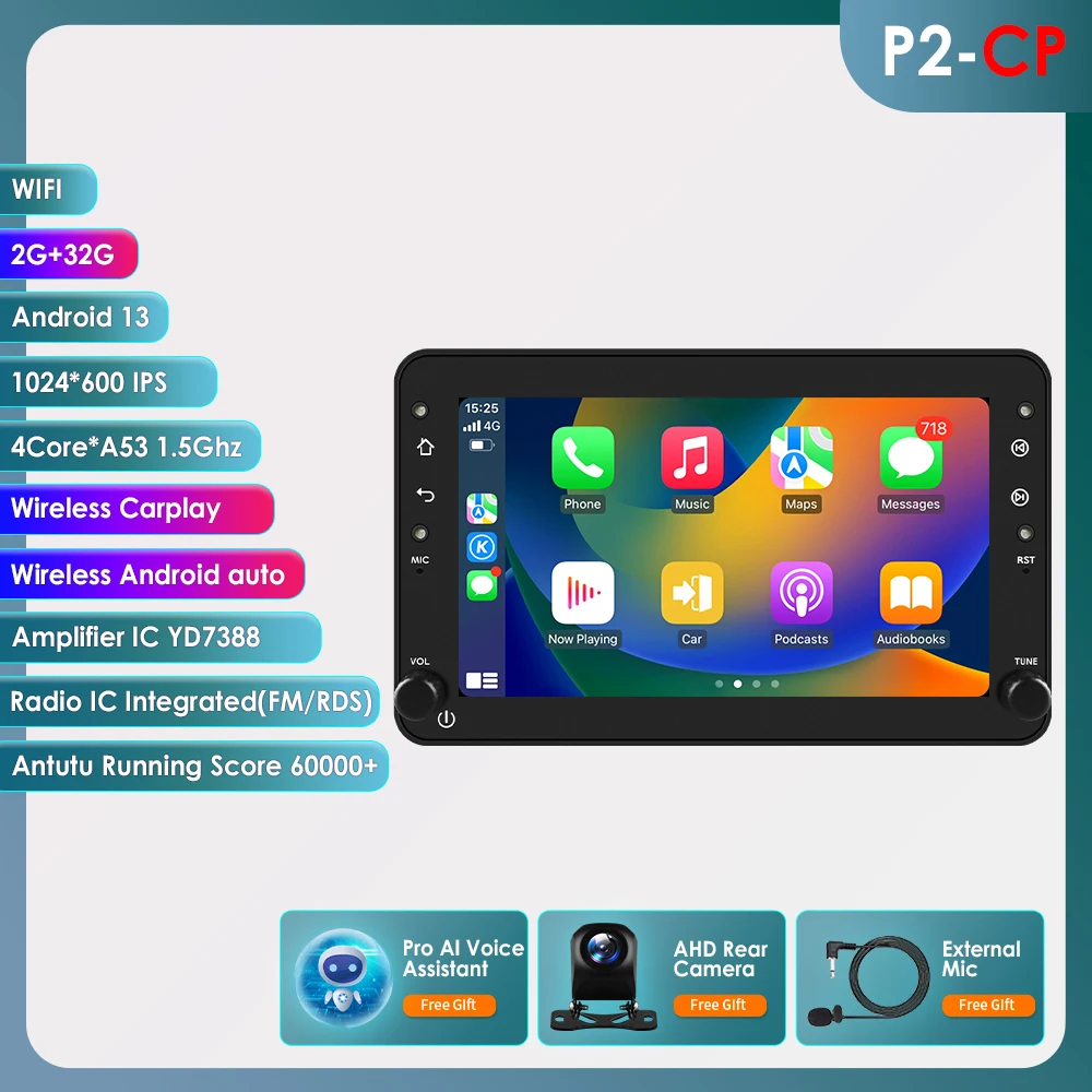 OSSURET 1Din 8G 128G Carplay Android autoradio voor Alfa Romeo 159 Brera Spider Sportwagon GPS multimediaspeler navigatie 7862