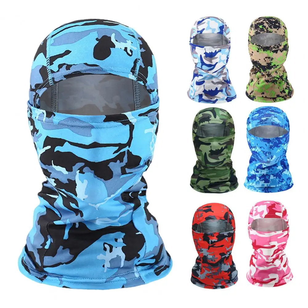 

Camouflage Cycling Face Guard Neck Gaiter UV Protection Breathable Cycling Helmet Liner Bandana Balaclava Neck Scarf Face Shield