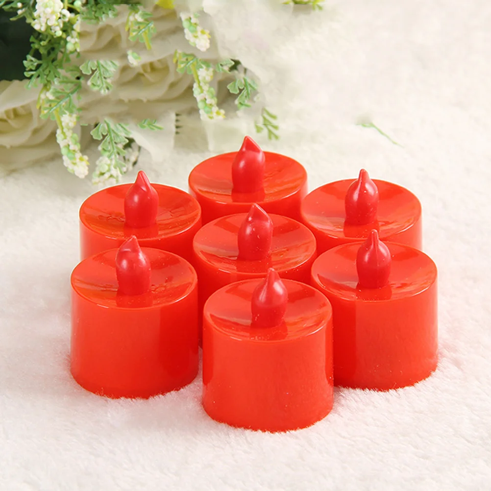 20 Pcs LED Light Candles Tea Lights Fake Flameless Decor Plastic Tealight