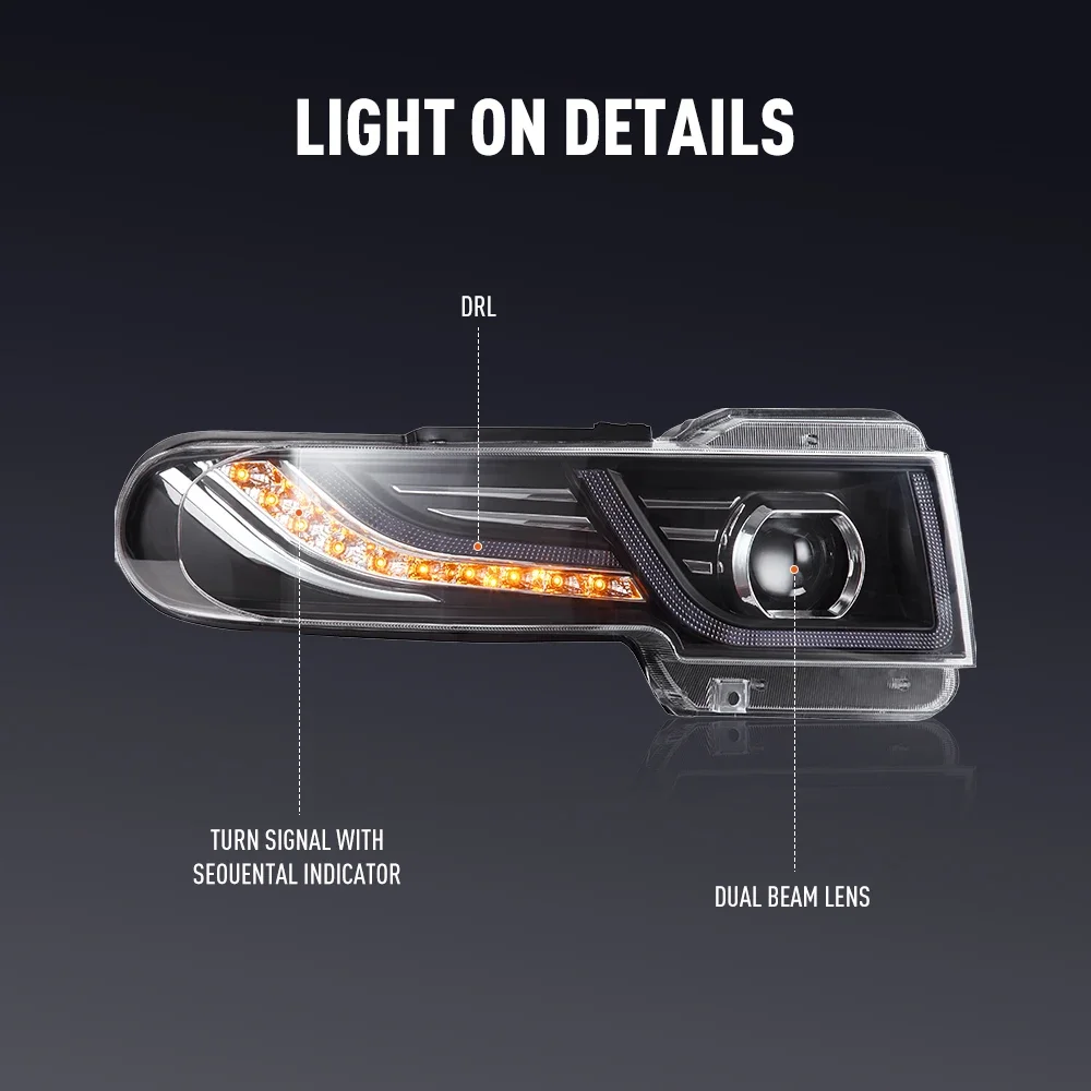 2PCs Auto Styling Kopf Lampe für Toyota FJ CRUISER 2007-2022 LED Scheinwerfer Tagfahrlicht Signal Lampen auto Zubehör