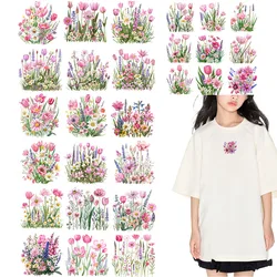 Wild flower bouquet dtf transfers ready to press Heat Transfer On Clothes iron on heat transfer Childrens clothing heat transfer