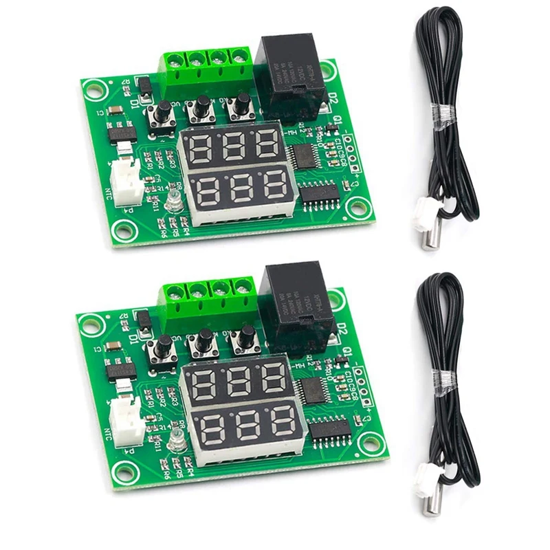 

HOT! 2Pcs XH-W1219 Dual LED Digital Display Thermostat Temperature Controller Regulator Switch Control Relay Sensor Module