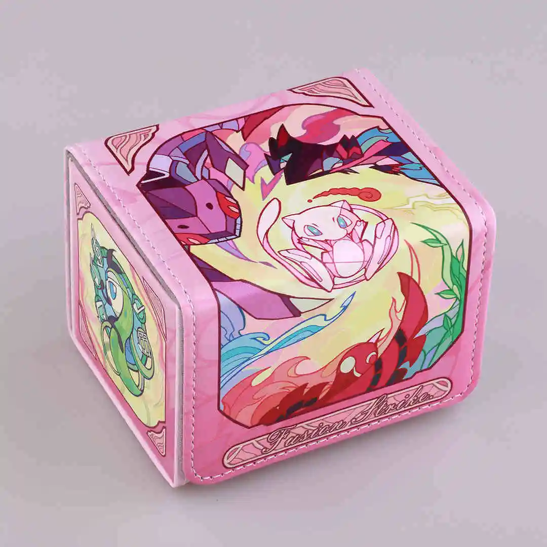 Diy Self Made PTCG Lugia Mew Collection Card Storage Box YGO OPCG PTCG Gengar Board Game Card Storage Box Anime Cards Gift Toys