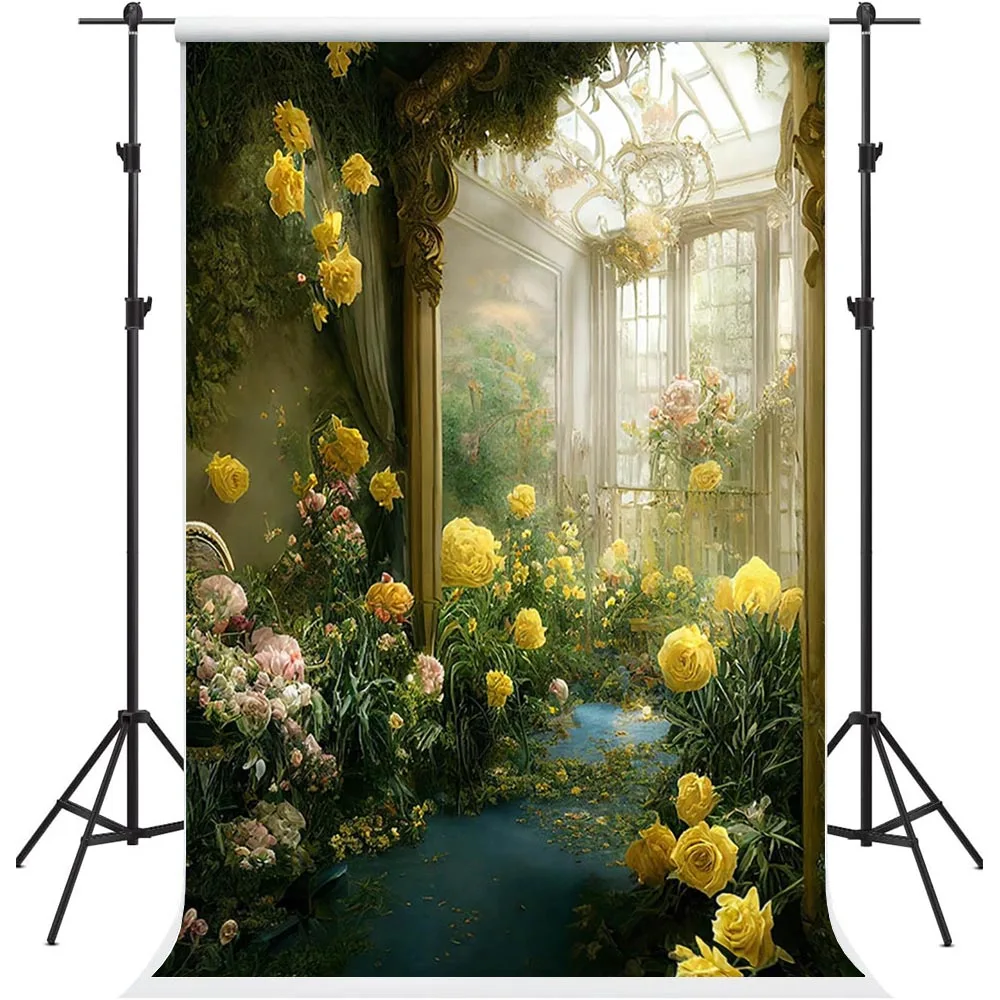 빈티지 유화 사진 배경 꽃, 어린이 생일 결혼식 출산 초상화 장식 배경, 사진 스튜디오 WT-01