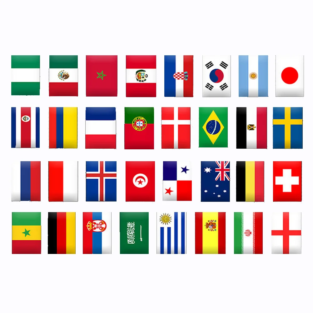 

10pcs 2018 Country Flags International Flags with Stand World Flags for Desk Table Decorations