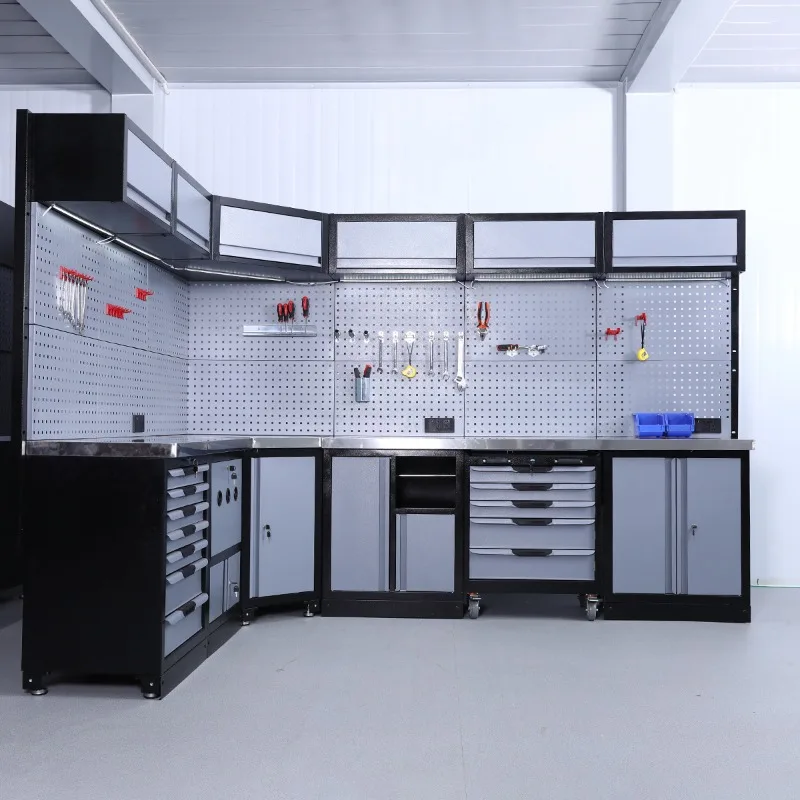 Auto repair workstation tool cart, combination tool cabinet, multi-functional hardware storage cabinet, bicycle repair workbench