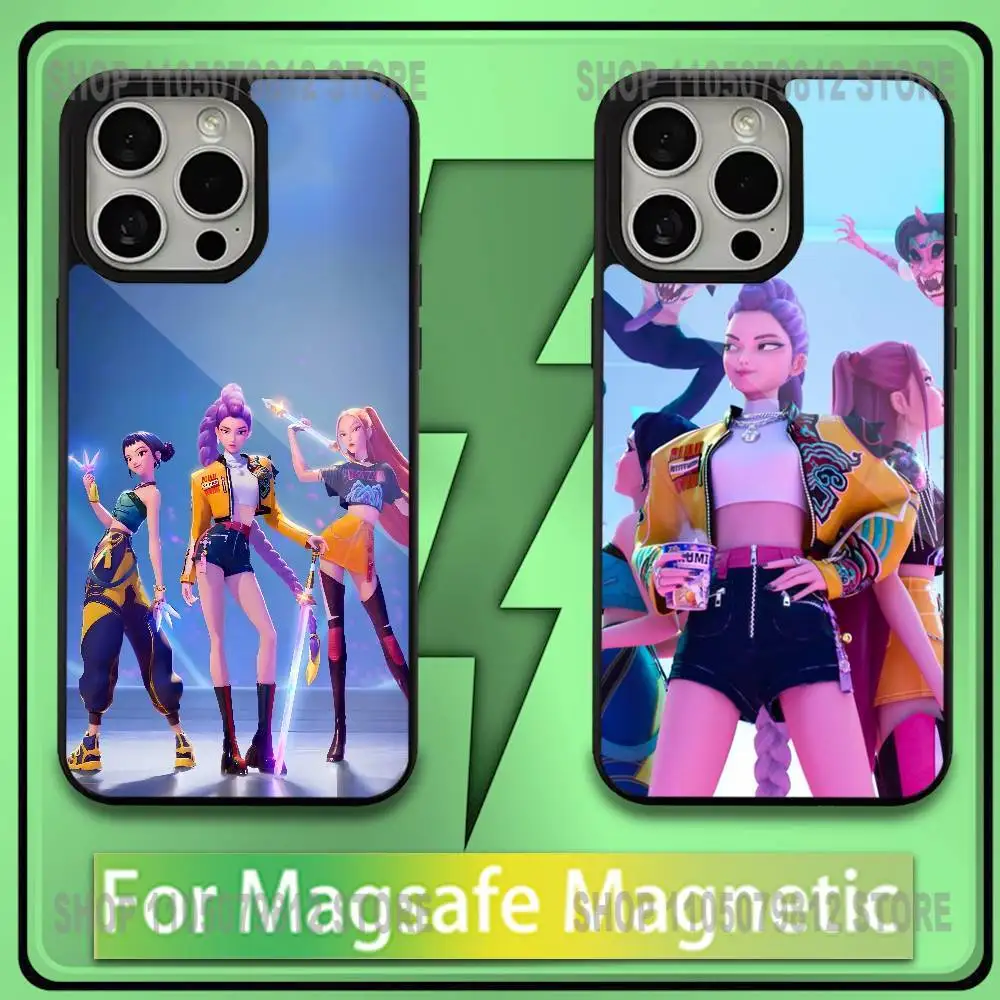 

BABY SAJA kpop H-hunters Cat Phone Case For iPhone 16,15,14,13,12,11,Plus,Pro,Max,Mini Soft Magesafe Magnetic Wireless Charge