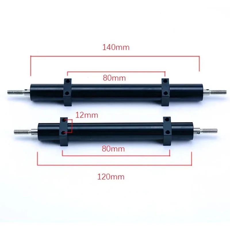 Metal 120/140mm Unpowered Axle for 1/14 Tamiya RC Truck Tipper SCANIA 770S VOLVO BENZ MAN TGX LESU Car Accessories