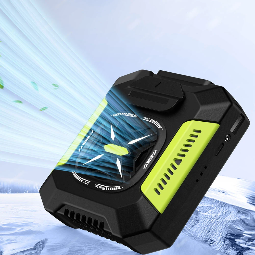 

Портативный вентилятор на пояс 5000 мАч, носимый вентилятор на шею, вентилятор для рубашки с 3 скоростями, персональный охлаждающий вентилятор с клипсой для ремня для путешествий на открытом воздухе