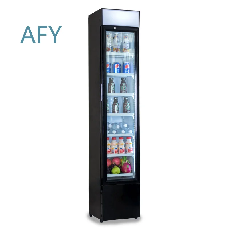 Single Upright Display Refrigerator for Beer Fridge Drink Refrigeration Equipment Commercial Beverage Cooler Bar Refrigerator