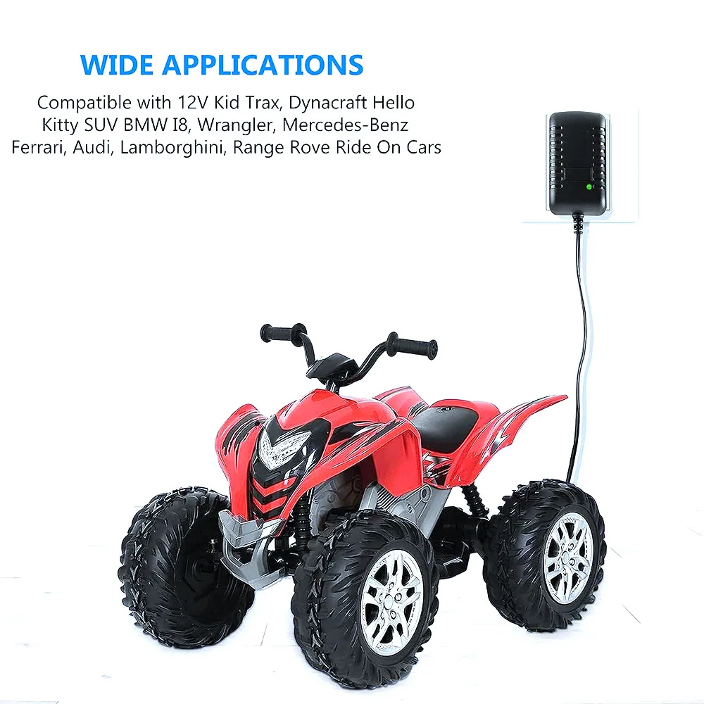 12 Volt Battery Charger for Ride On Toys 12V Kids Ride On Car Charger,12V Electric Car Riding Toy Battery Power Adapter