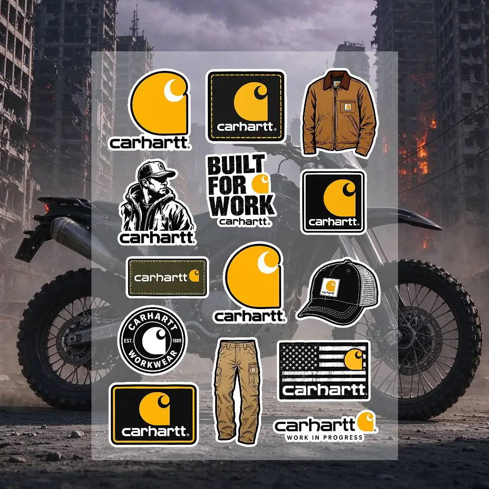 C-CarharttS Stickers Moto Sticker Auto Body Bumper Windows Motorcycle Laptop Walls Vinyl Decal Car Tuning Accessories