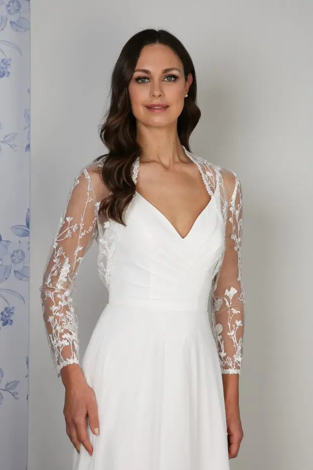 Customized Wedding Top Cover Long Sleeves Boleros Lace Bridal Wraps Bride Capes Formal Party Shrugs Women Jacket