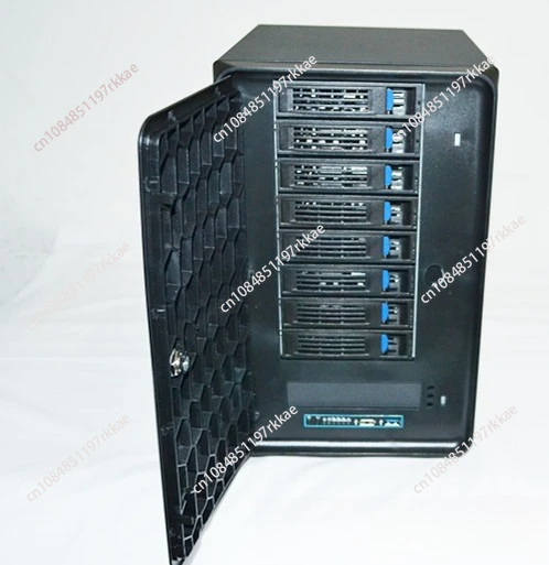 8 bays MINI-ITX NAS Storage chassis with safe lockable front door