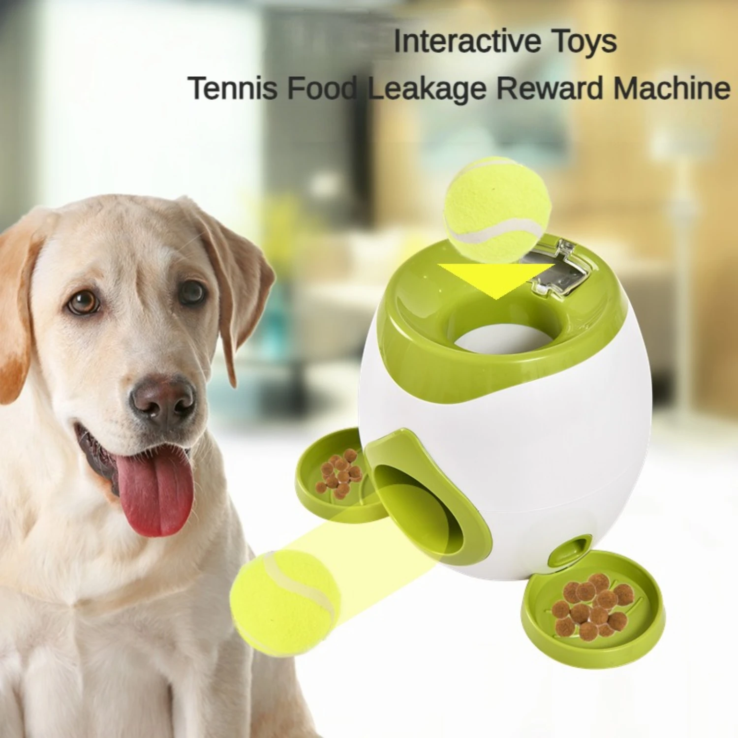 Interactive Automatic Dog Tennis Ball Launcher - Exciting and Rewarding Training Machine for Pet Supplies. Delightful 2 in 1 Des