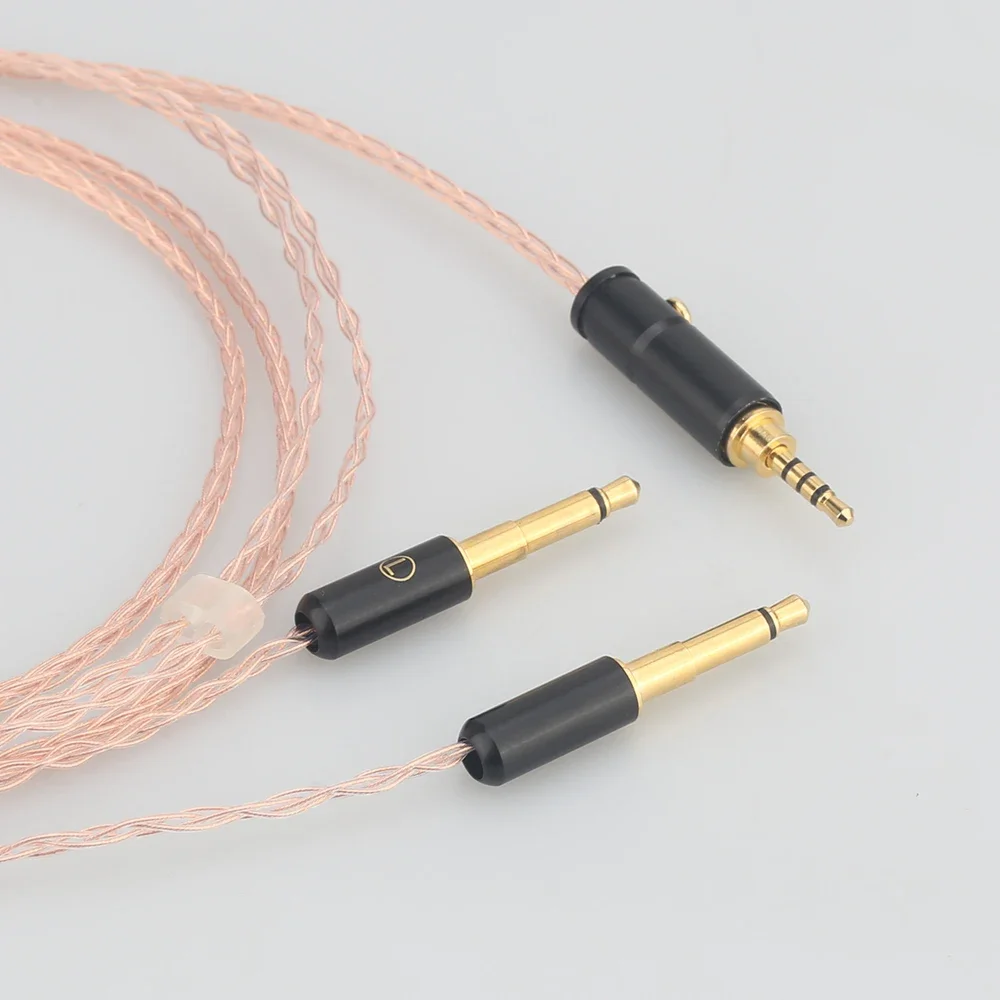 8cores Replacement Headphones Cable Audio Upgrade Cable For Meze 99 Classics/Focal Elear Headphones Pure Copper Cable