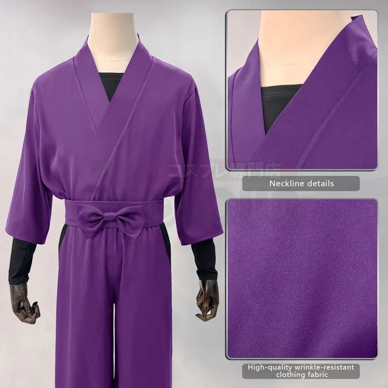 

Костюм ниндзя в стиле аниме Nintama Rantaro, версия для взрослых, 5 цветов, черный, фиолетовый, синий, светло-зеленый, Cos Convention Halloween 6; d'3,h'7.b;