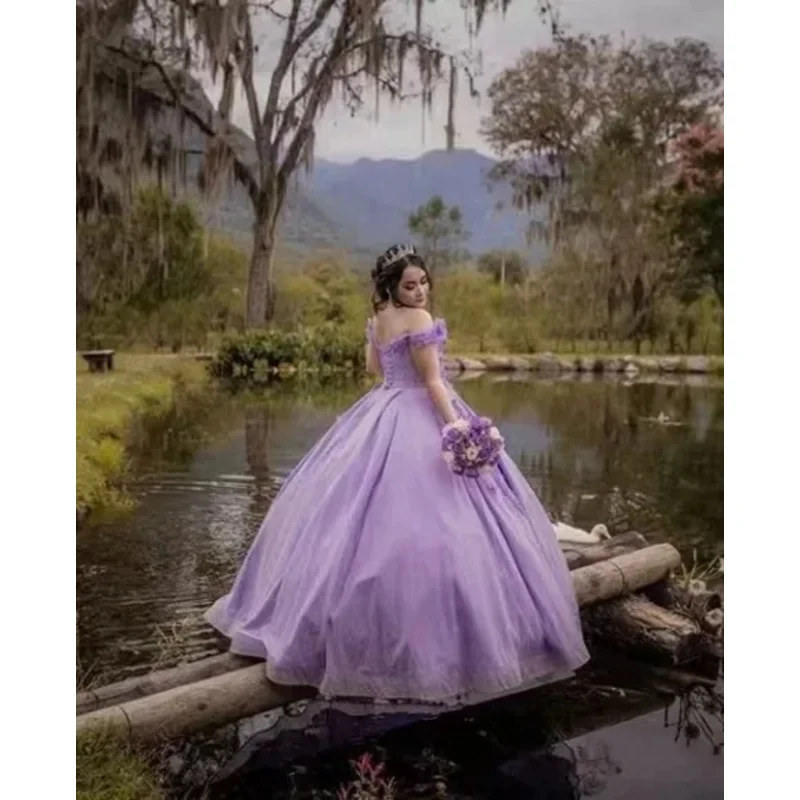 Blue Quinceanera Dresses Ball Gown Vestidos De 15 Anos Glitter Tulle Formal Princess Birthday Party Gowns Customized