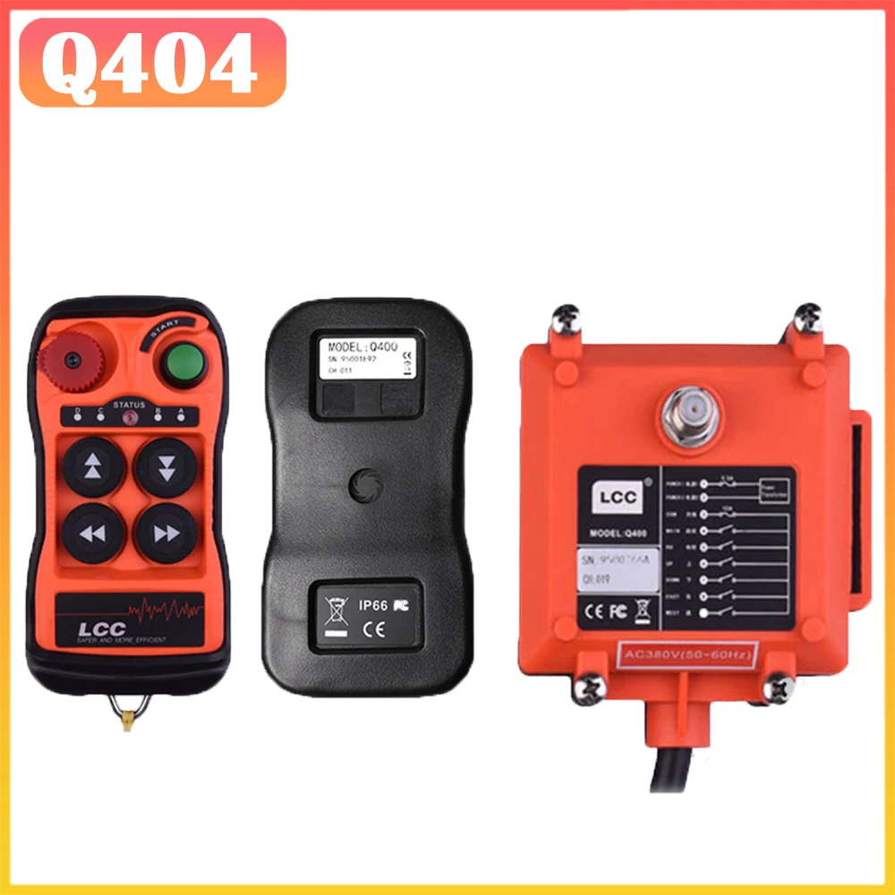 

Q404 Industrial Crane Remote Control Dual Speed AC/DC 220V - 24V For Lift 21Transmitters 1 Receiver Crane Radio Control