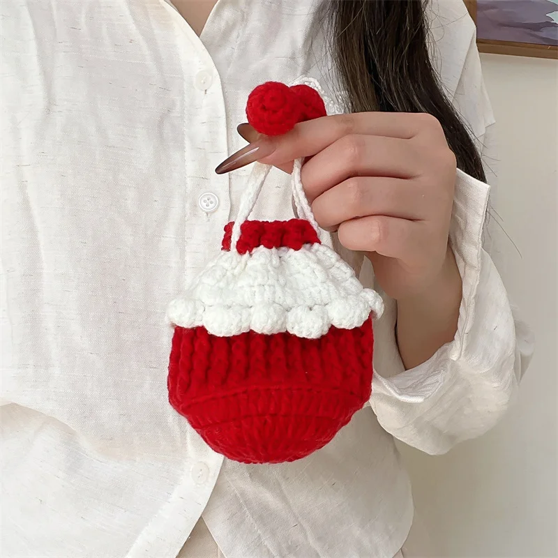 Fashion Korean Cute Cake Knit Hand Bag Earphone Case For Airpods 4 3 2 Pro 3 Lovely Protective Cases For Apple Airpods Pro 3 2 B