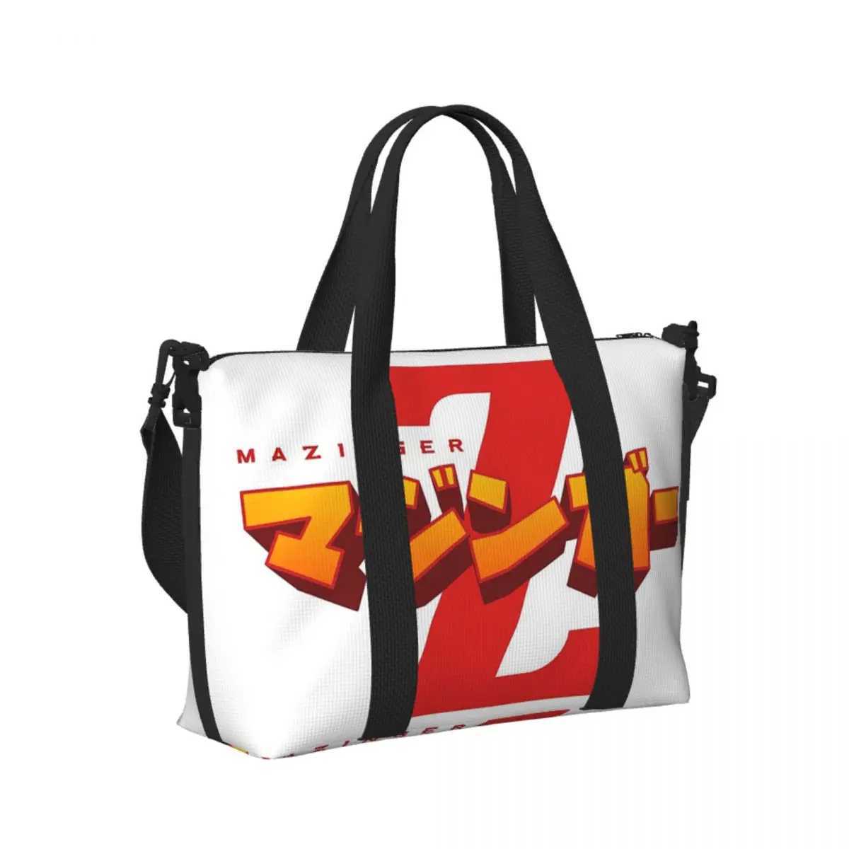 

Custom Mazinger Z Goldorak Actarus Grendizer Mask Beach Travel Bag Tote Bags for Gym Sport Women Shopping Duffle Shoulder Bag