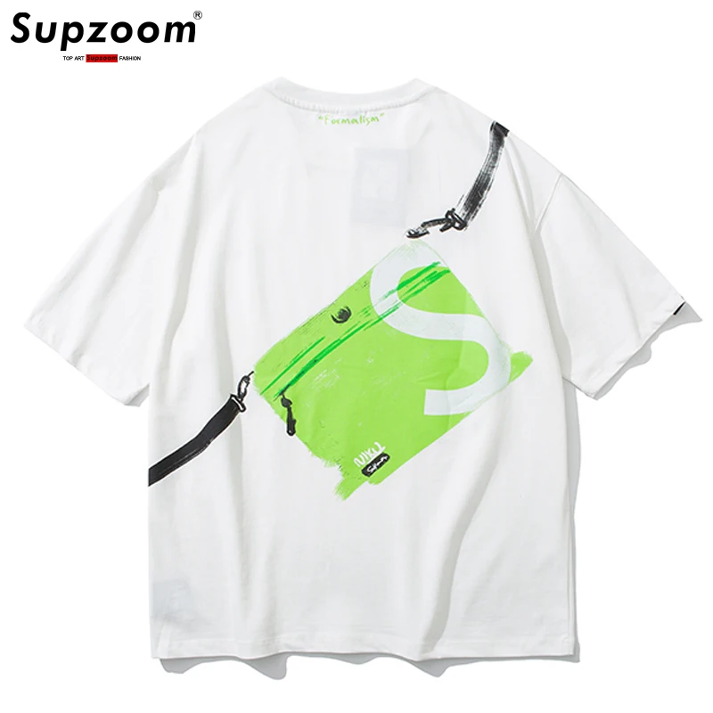 Supzoom 2022 New Arrival Summer Top Fashion Printed T-shirt Neutral Short O-neck Casual Hip Hop Cotton Ins Loose Men Tshirt