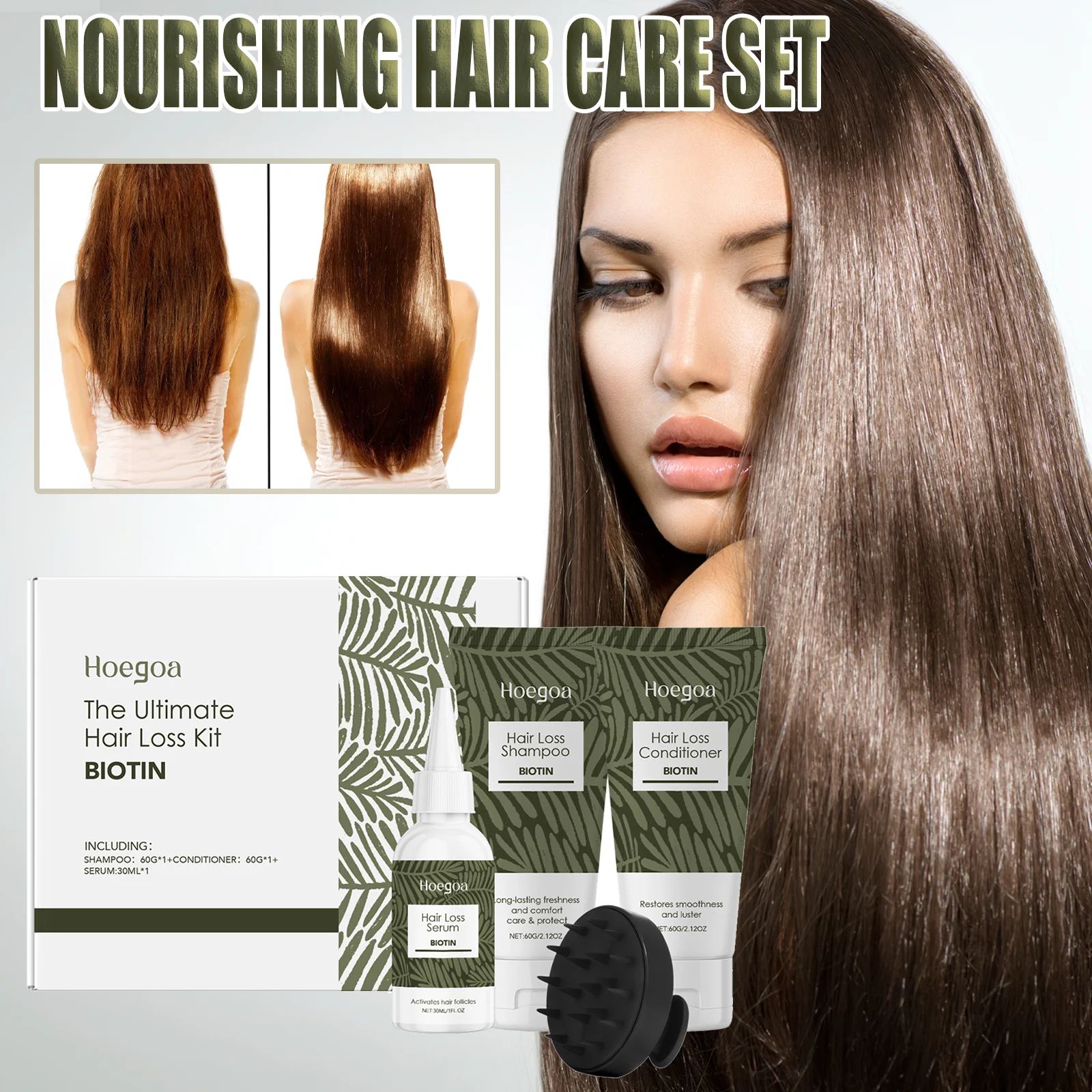 

Набор для ухода за волосами, шампунь-кондиционер, эссенция для кожи головы, питательная, восстанавливающая, контроль вьющихся сухих волос, увлажняющий блеск, здоровье кожи головы