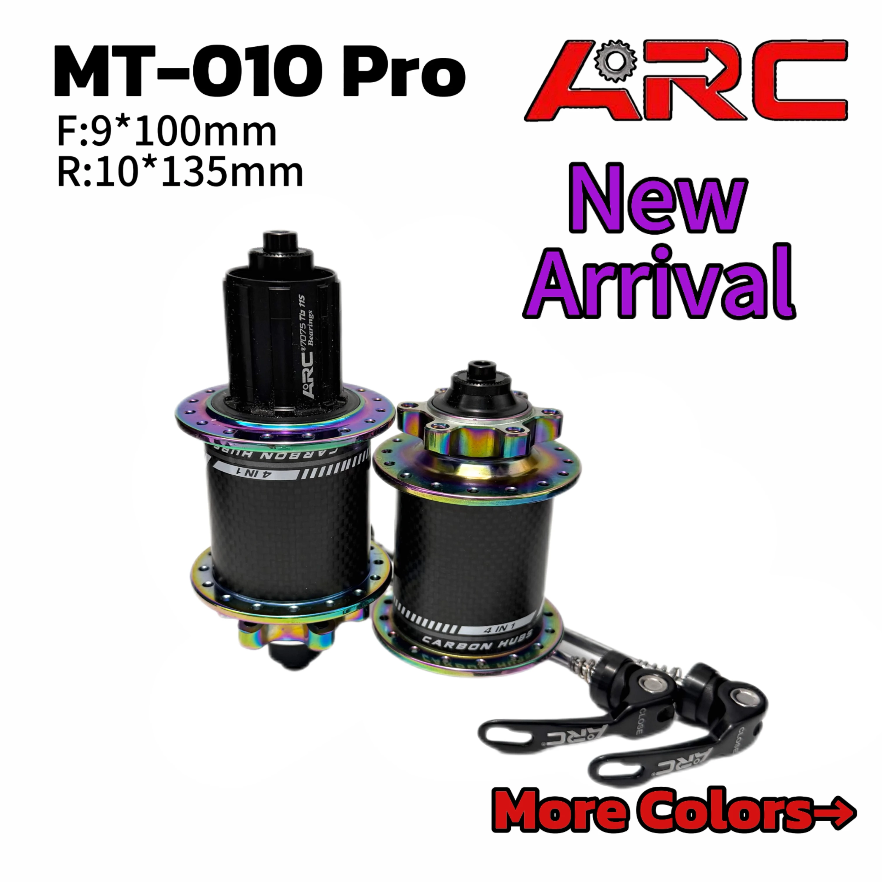 

ARC MT010 Pro 4 IN 1 MTB Bike Disk Brake Mountain Bicycle Hub 6Pawls 3Teeth 114 Click F-9*100MM/R-10*135MM Hub For HG 8 9 10 11S