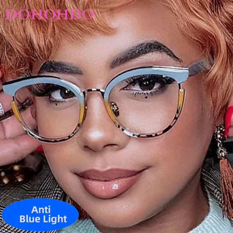 

Fashion Cat Eye TR90 Optical Luxury Eyeglasses For Men Women Designer Brand Anti-Blue Light Computer Reading Protection Eyewear