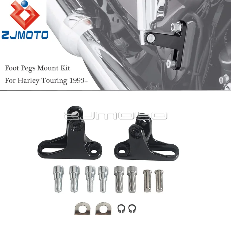 1 Set Rear Driver Foot Pegs Mount Kit For Harley Touring CVO Road Glide Electra Glide FLHTKSE FLTRXSE FLHTCU FLHTK  FLHTP FLHTCU