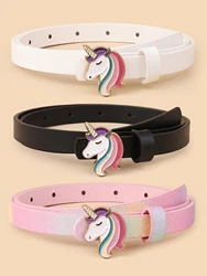 European and American Fashion New Custom Classic Unicorn Belt High Quality PU Trouser Belt Jeans dress Decorative Belt