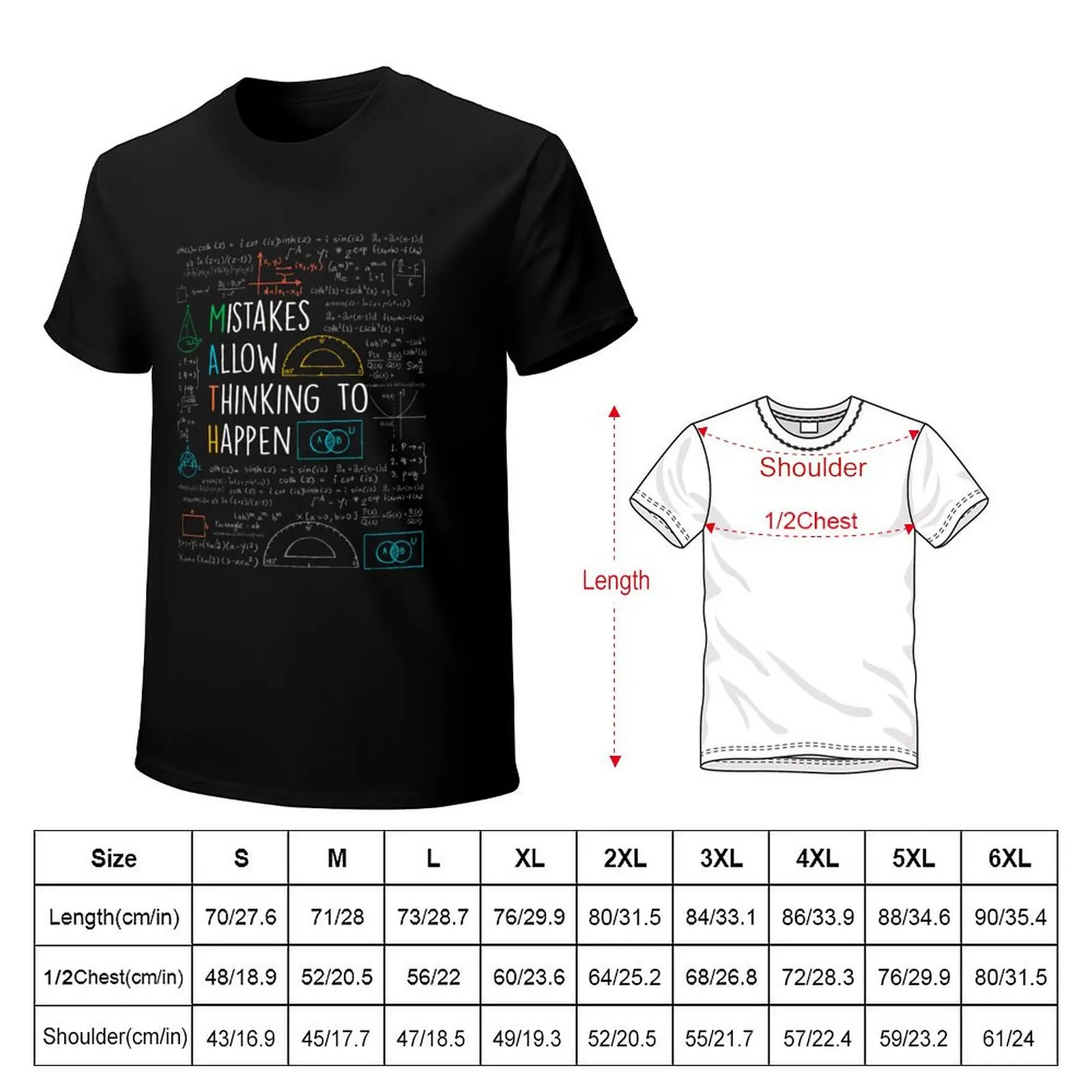 Mistakes Allow Thinking to Happen - Math Teacher Quotes Funny maths T-Shirt Moisture Wicking Athletic T-Shirt