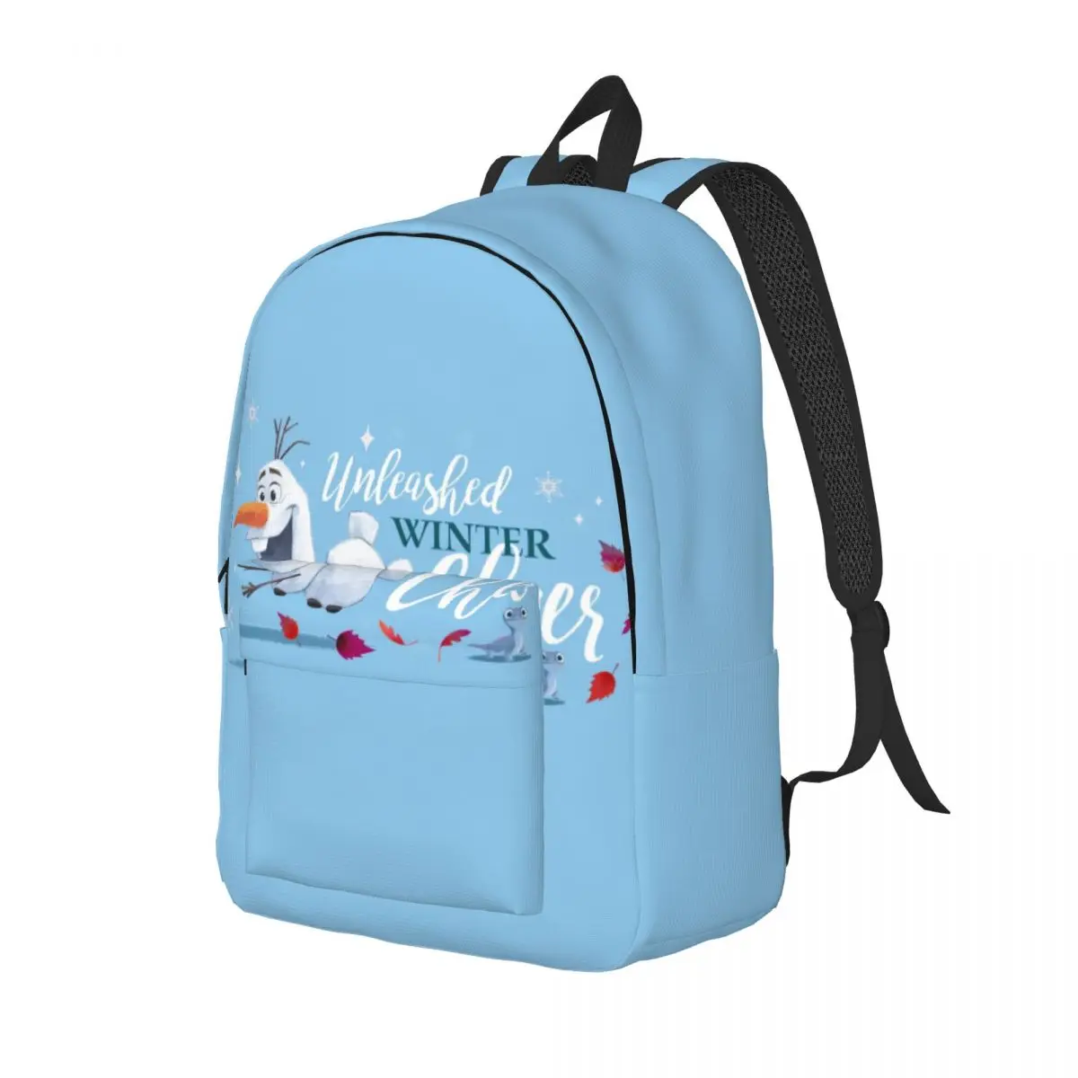 Custom Olaf Wallpaper Anime Canvas Backpack for Men Women Water Resistant School College Frozen Bag Printing Bookbags