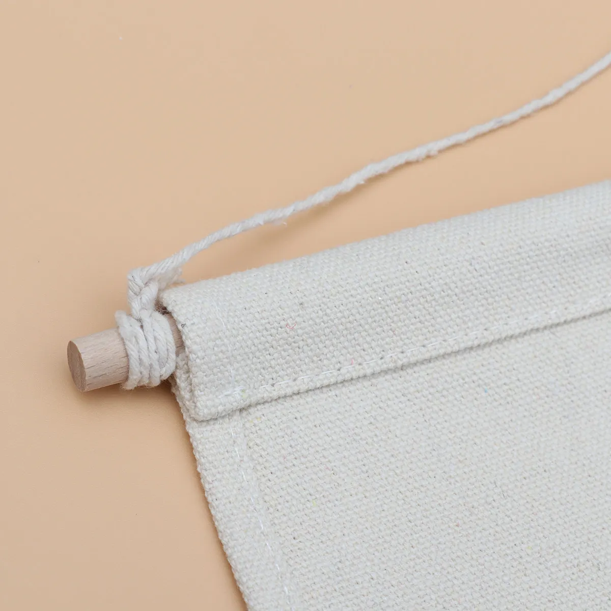 Blank Canvas Pennant Banner Wall Hanging Display for Pin Collectors Patches Badges Buttons Home Office Decor Creative DIY Art