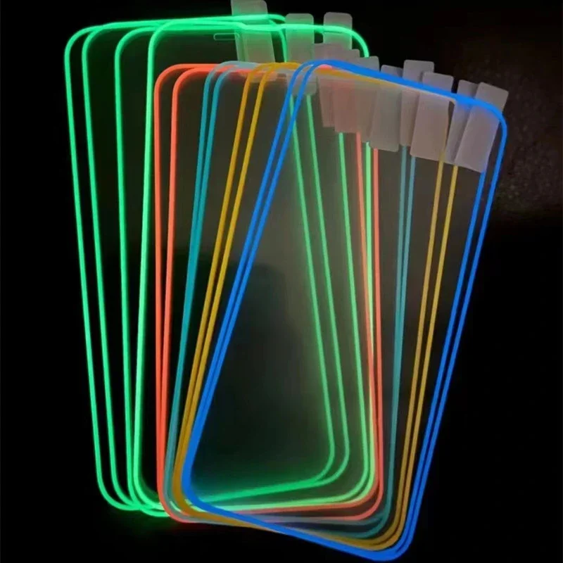 Protector de pantalla de vidrio templado brillante luminoso para IPhone 17 Air 13 14 15 16 Pro Max 12 Mini Plus 16e E i16 17Air 17Pro