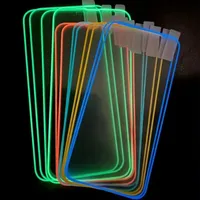 Luminous Glowing Tempered Glass Screen Protector for IPhone 13 14 15 16 Pro Max 12 Mini 11 XS XR X 8 7 Plus SE 2020 16e i16 Film