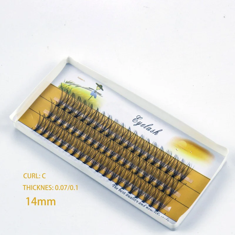 1 Box/60 Bunches Mink Eyelashes Natural 3D Russian Individual Eyelash Extension 10D Eyelash Cluster Makeup Tool Lashes Wholesale