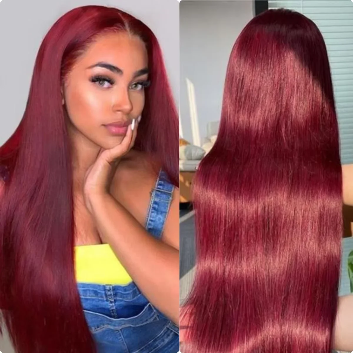 99J بورجوندي 13x6 HD الدانتيل الجبهة الباروكات باروكة من شعر طبيعي 200% اللون الأحمر مستقيم 13X4 الدانتيل الباروكة الأمامية للنساء 36 بوصة البرازيلي