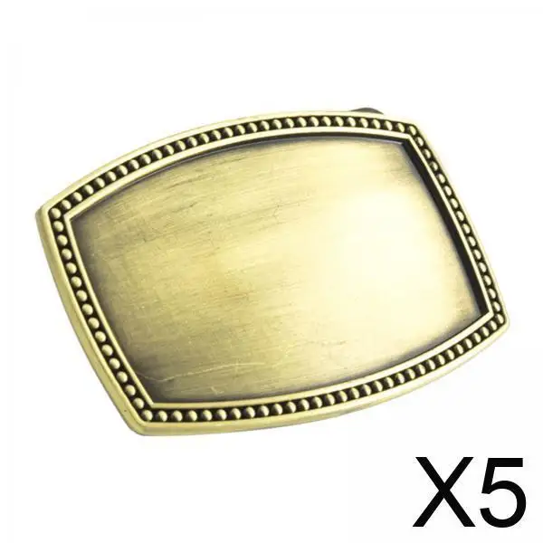 

Western Cowboy Blank Buckles for Belt Alloy Rectangle Buckle Mens Fashion Accessory for Leather Craft DIY