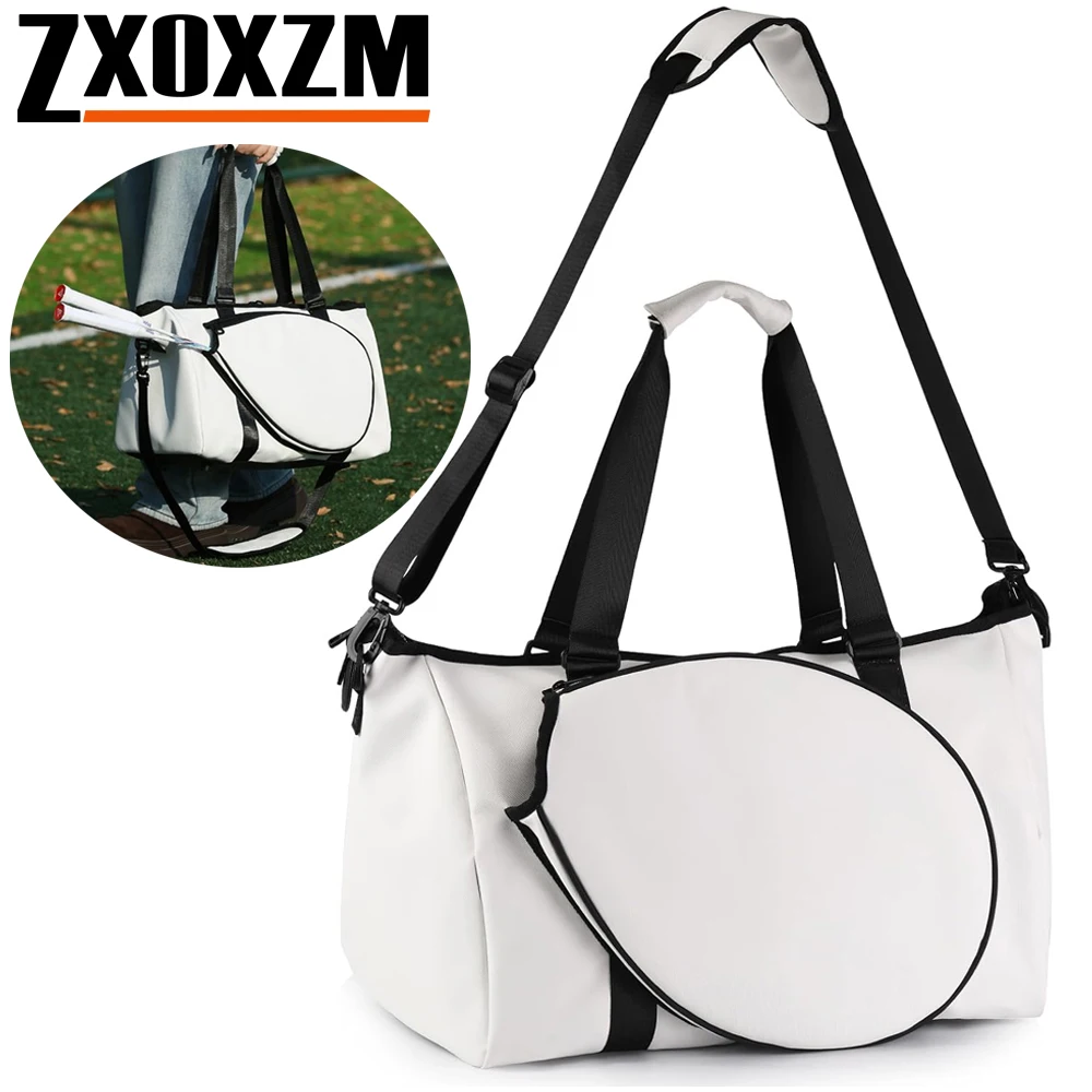 

1Pcs Ladies Multi-Pocket Tennis Bag Tote for Pickleball Paddle Squash Racquetball Badminton - Shoe And Gear Organizer