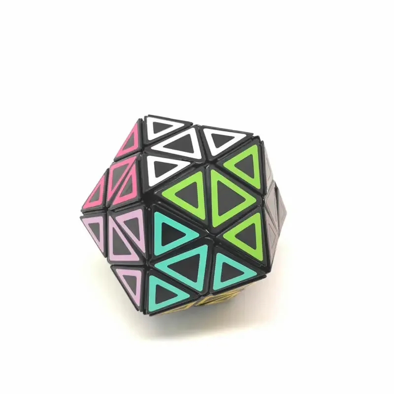 Evgeniy Icosahedron الأسود الجسم ملصقات جوفاء المكعب السحري ملصقات صناعة يدوية نيو سرعة ملتوي لغز الدماغ المضايق ألعاب تعليمية