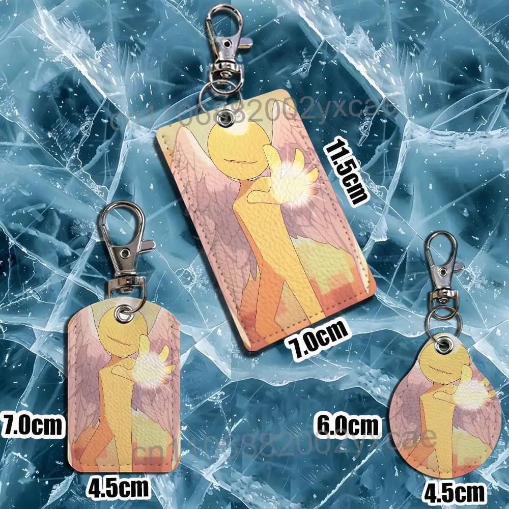 Network Alan Becker Yellow AvA Leather Keychain Badge Holder with Lanyard - ID/Access Card Holder Key Ring Accessory Gift Option view 6