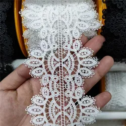 75/82mm Wide Exquisite Polyester Embroidered Flowers Lace 1 yard Material Collar Neckline Trim DIY Sewing Garment Accessories