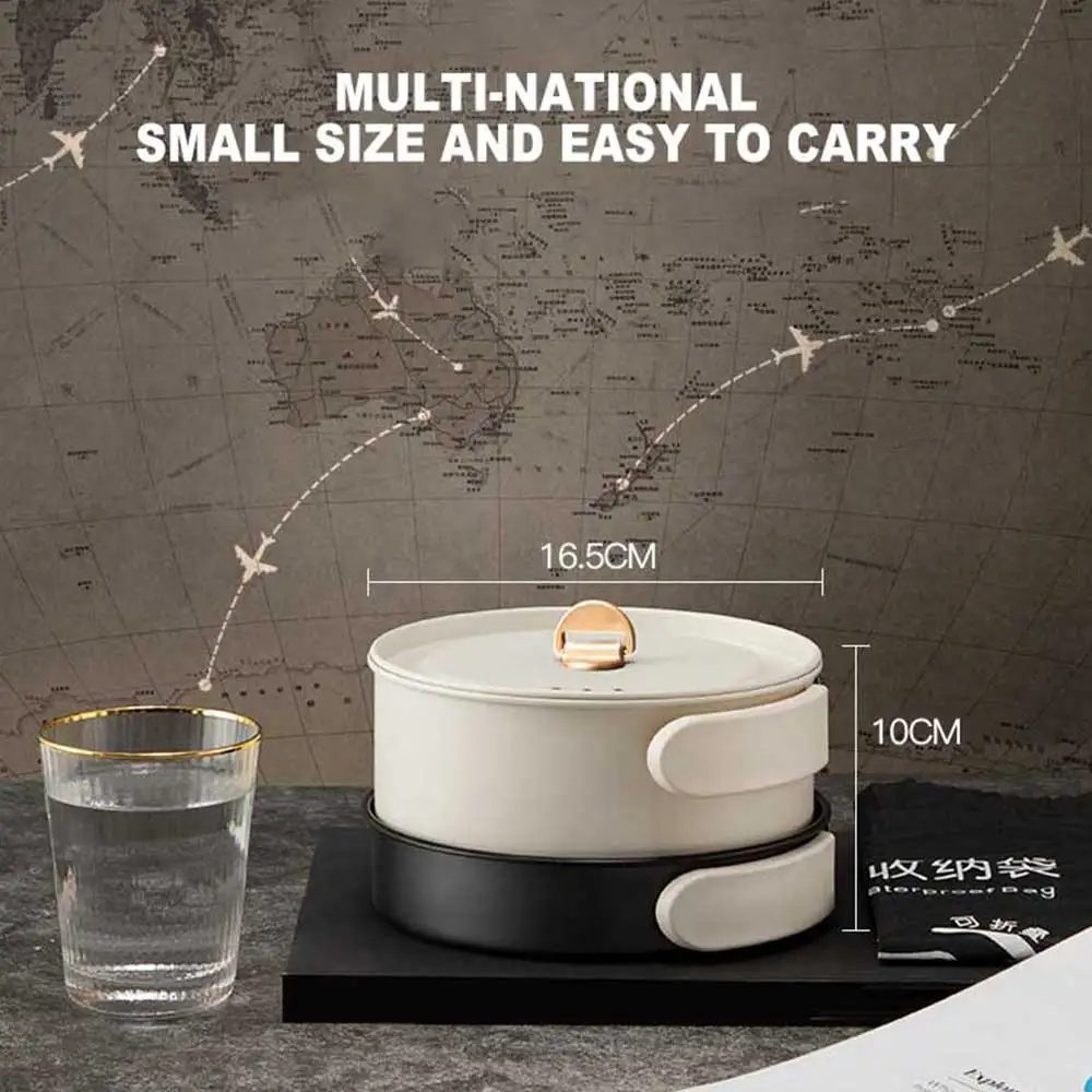 Marmite de voyage multifonctionnelle portable, multi-cuiseur, cuisson à la vapeur, friture, pliante, mini multi-cuiseur