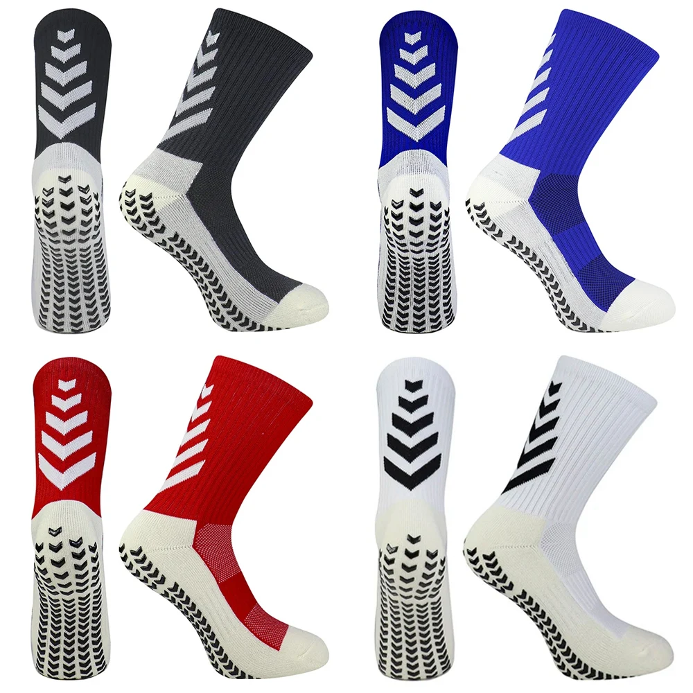 Anti-Slip Football Socks Men Athletic Soccer Socks Cushioned Breathable For Running Yoga Basketball Cycling Sports Grip Socks