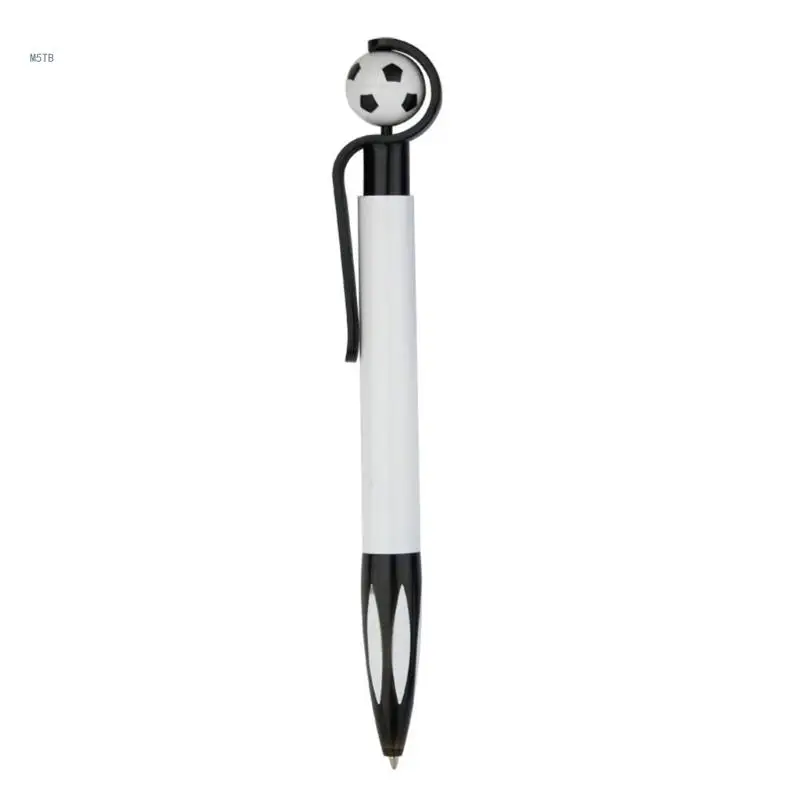 Retractable Ballpoint Pen 1.0mm Reusable Football Gift for Football Players Kids Dropship