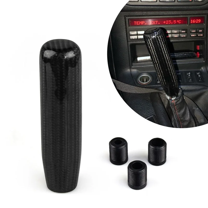 

Универсальная автомобильная ручка переключения передач 13 см, индивидуальная декоративная ручка переключения передач из углеродного волокна, модификация автомобиля, детали ручки переключения передач